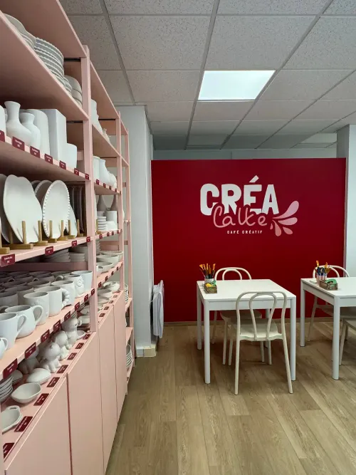 Photo des pièces en céramique à peindre